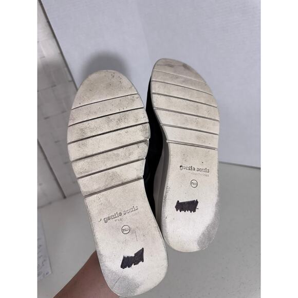 "GENTLE SOULS" Kenneth Cole Black Raina Lite Jogger Leather Sneaker SZ 7.5 Gym - Picture 6 of 10